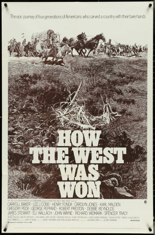 How The West Was Won (1970 RR) Original US One Sheet Movie Poster