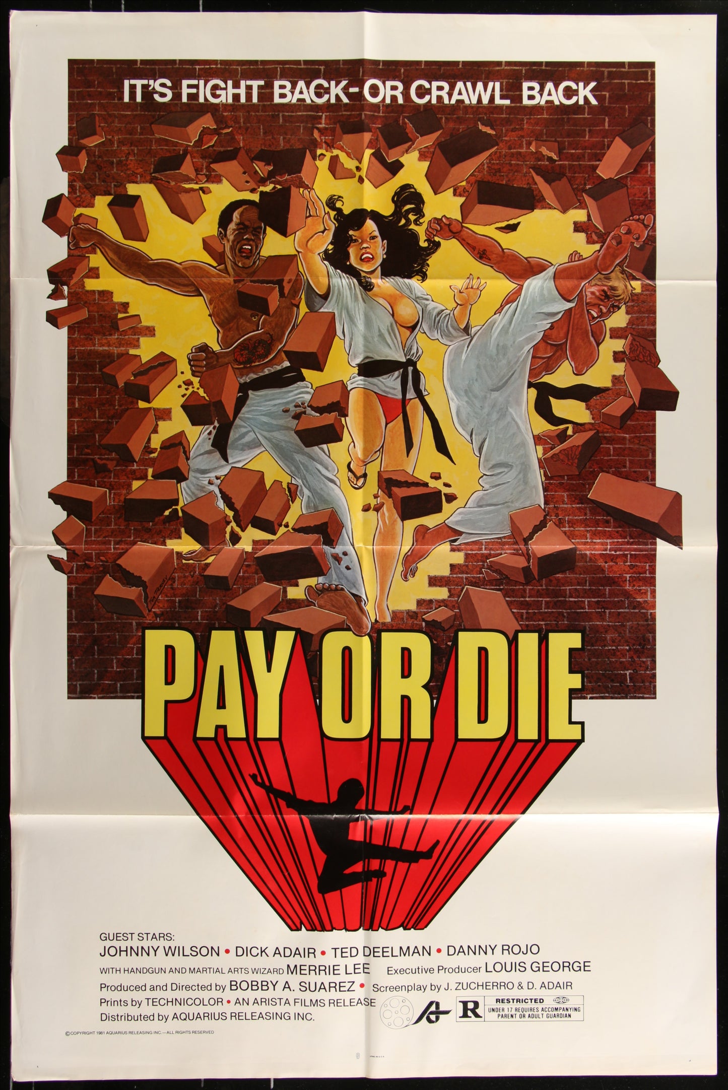 Pay Or Die (1981) Original US One Sheet Movie Poster