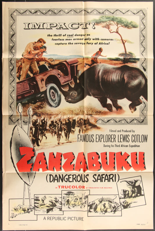 Zanzabuku (1956) Original US One Sheet Movie Poster