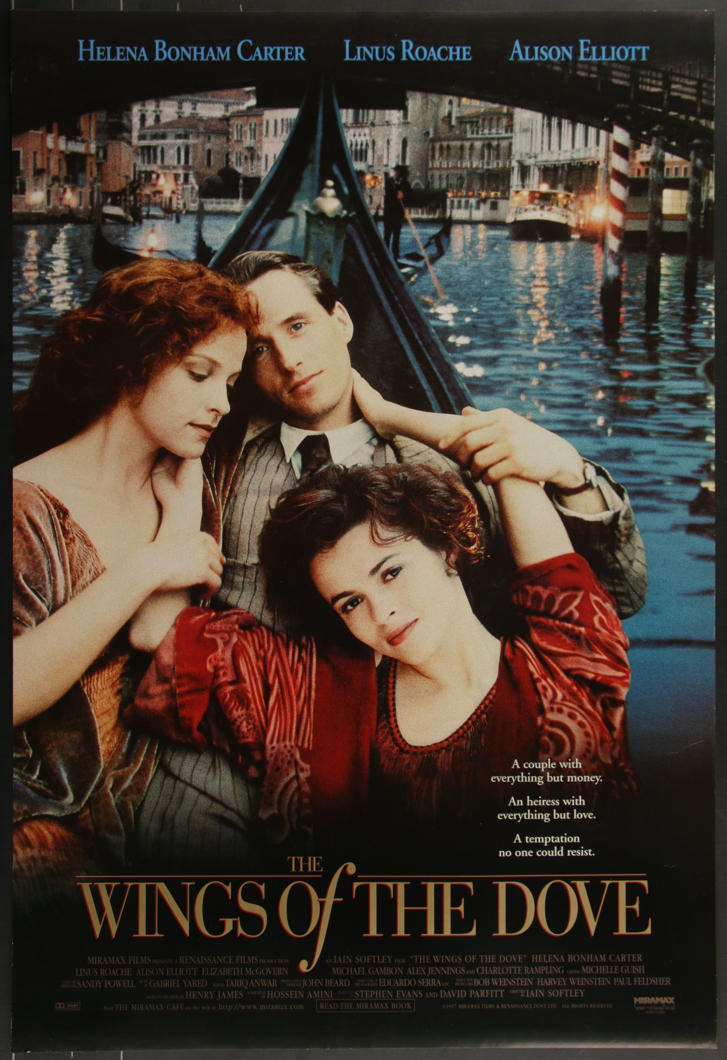 Wings Of The Dove (1997) Original US One Sheet Movie Poster