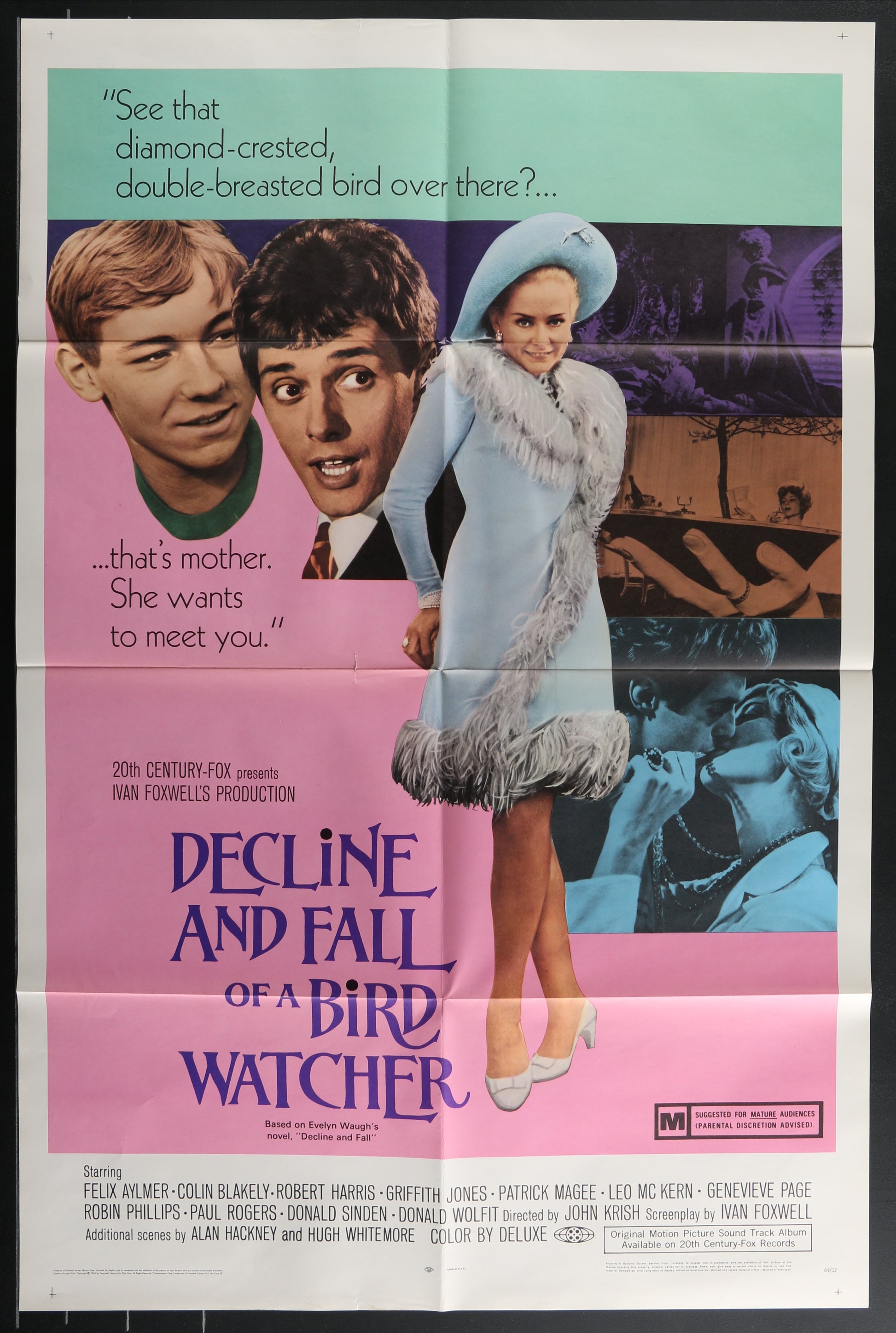 The Decline And Fall Of A Bird Watcher (1968) Original US One Sheet Movie Poster