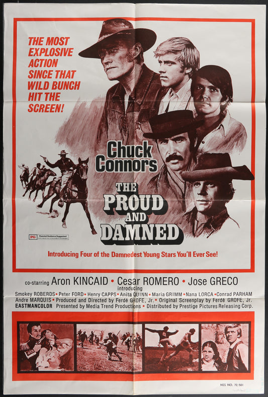 The Proud And The Damned (1972) Original US One Sheet Movie Poster