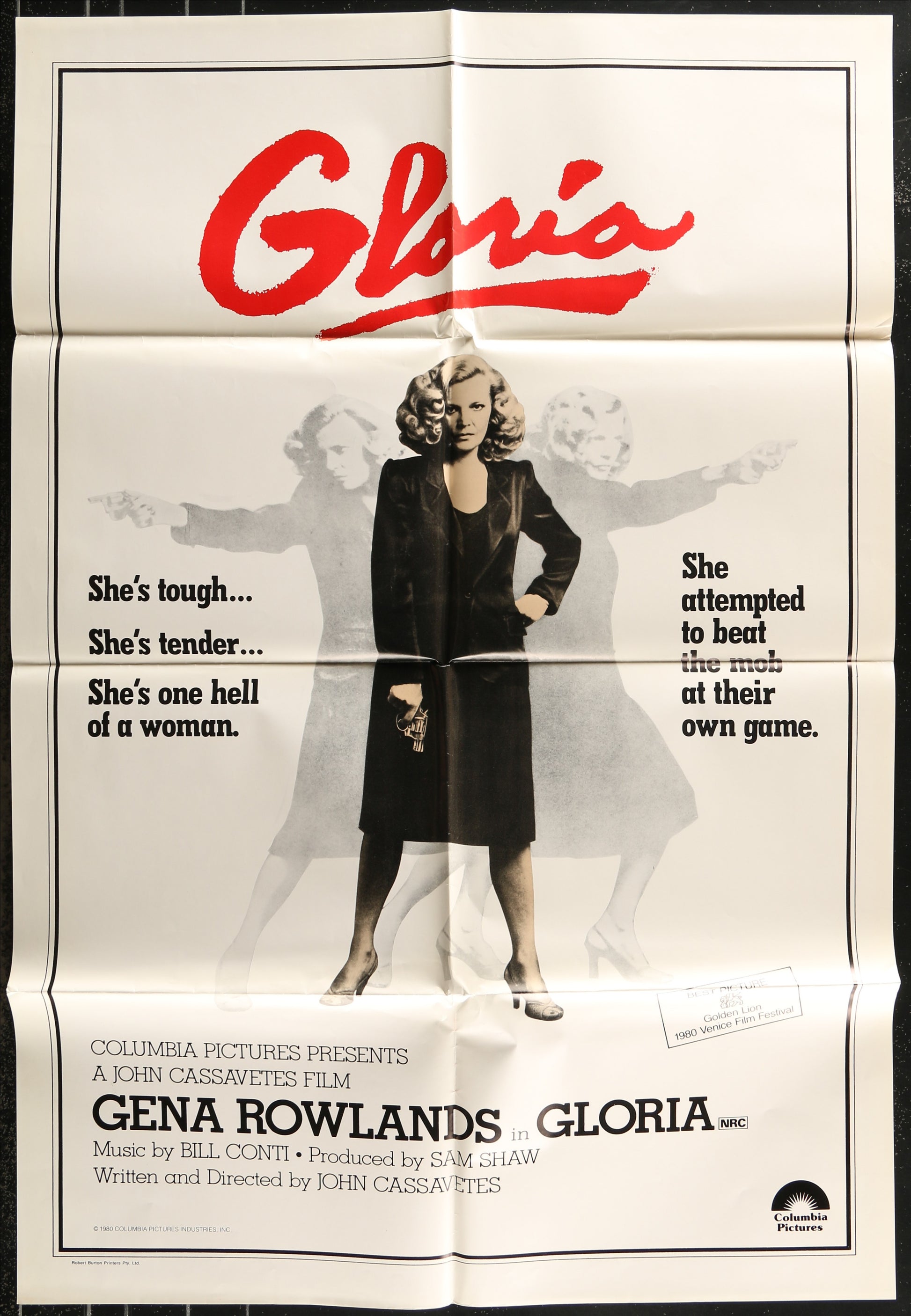 Gloria (1980) Original Australian One Sheet Movie Poster