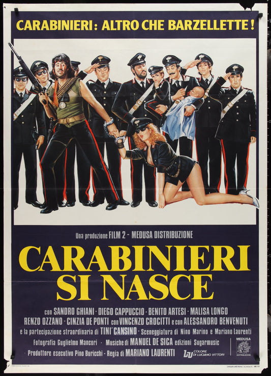 Carabinieri Si Nasce (1985) Original Italian One Panel Movie Poster