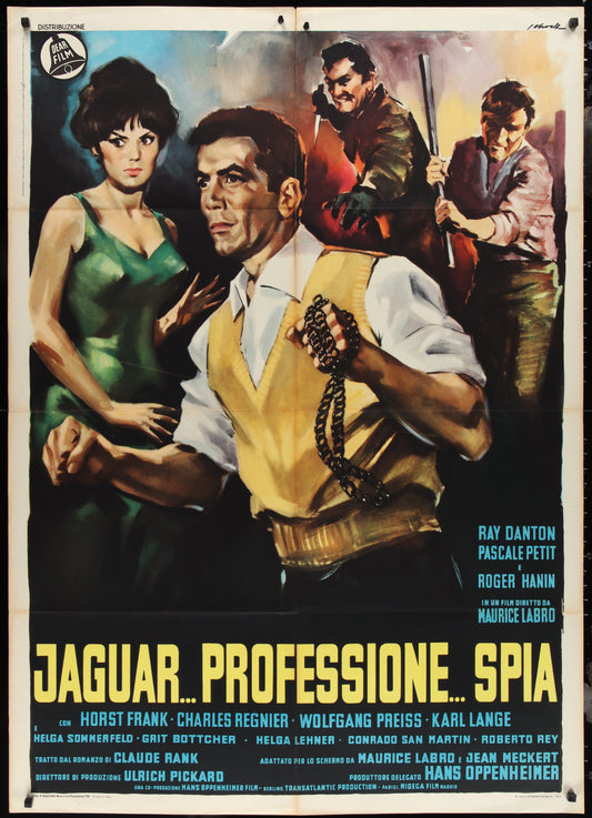 Code Name Jaguar (1965) Original Italian One Panel Movie Poster