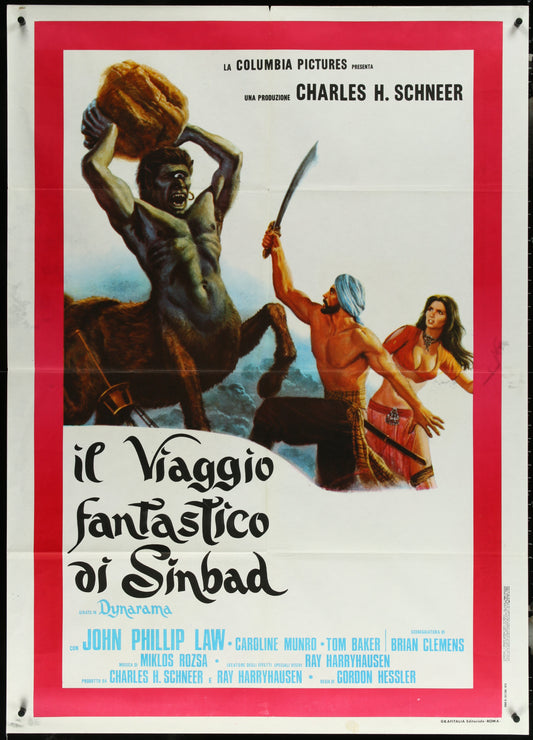 The Golden Voyage Of Sinbad (1974) Original Italian One Panel Movie Poster