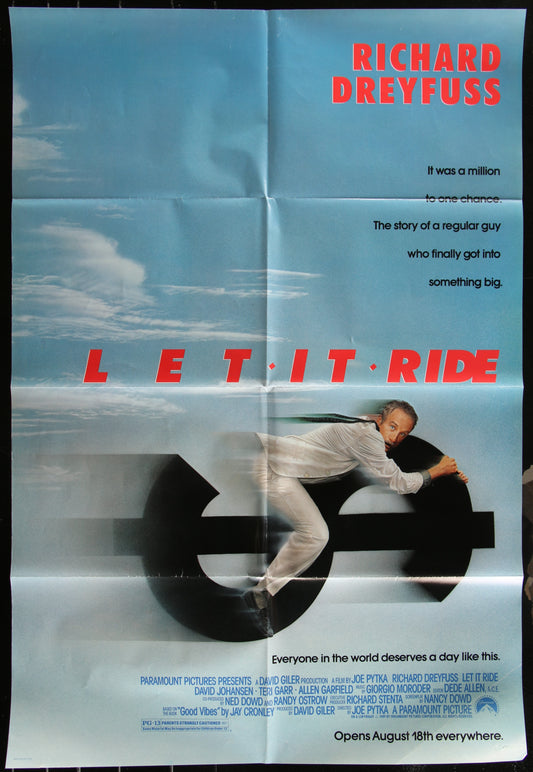 Let It Ride (1989) Original US One Sheet Movie Poster
