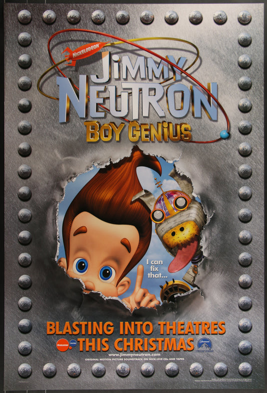 Jimmy Neutron: Boy Genius (2001) Original US One Sheet Movie Poster