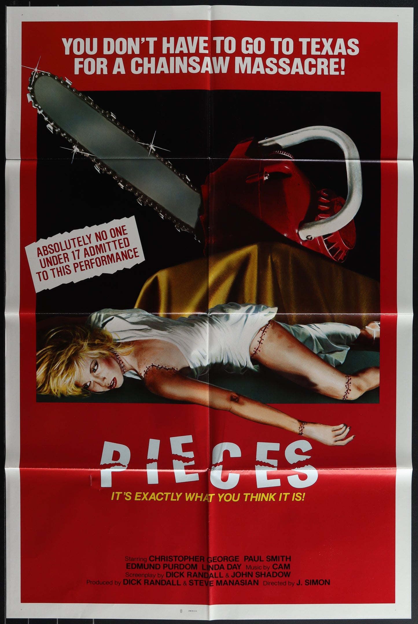 Pieces (1982) Original US One Sheet Movie Poster