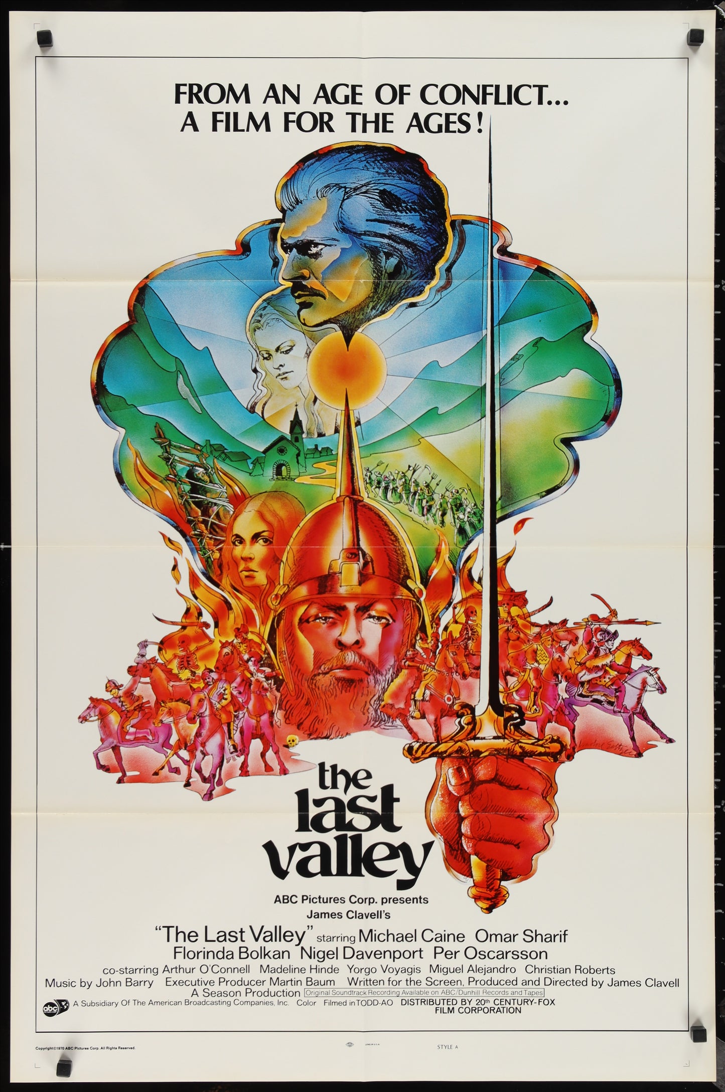 The Last Valley (1971) Original US One Sheet Movie Poster