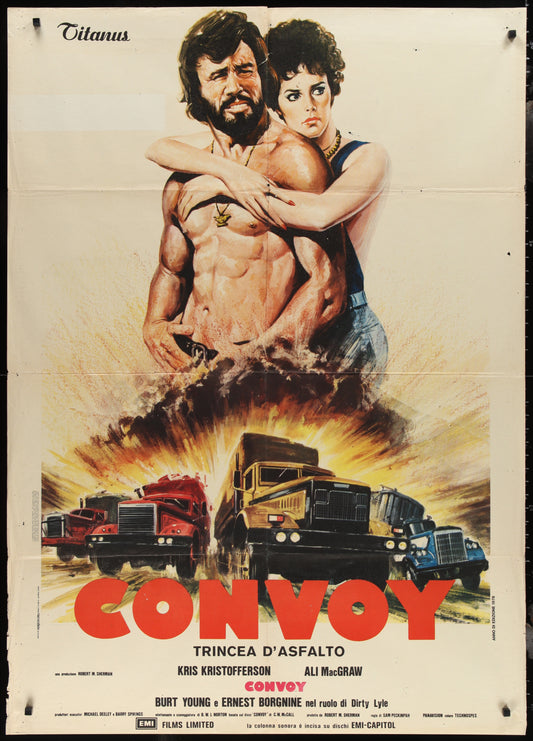 Convoy (1978) Original Italian One Panel Movie Poster