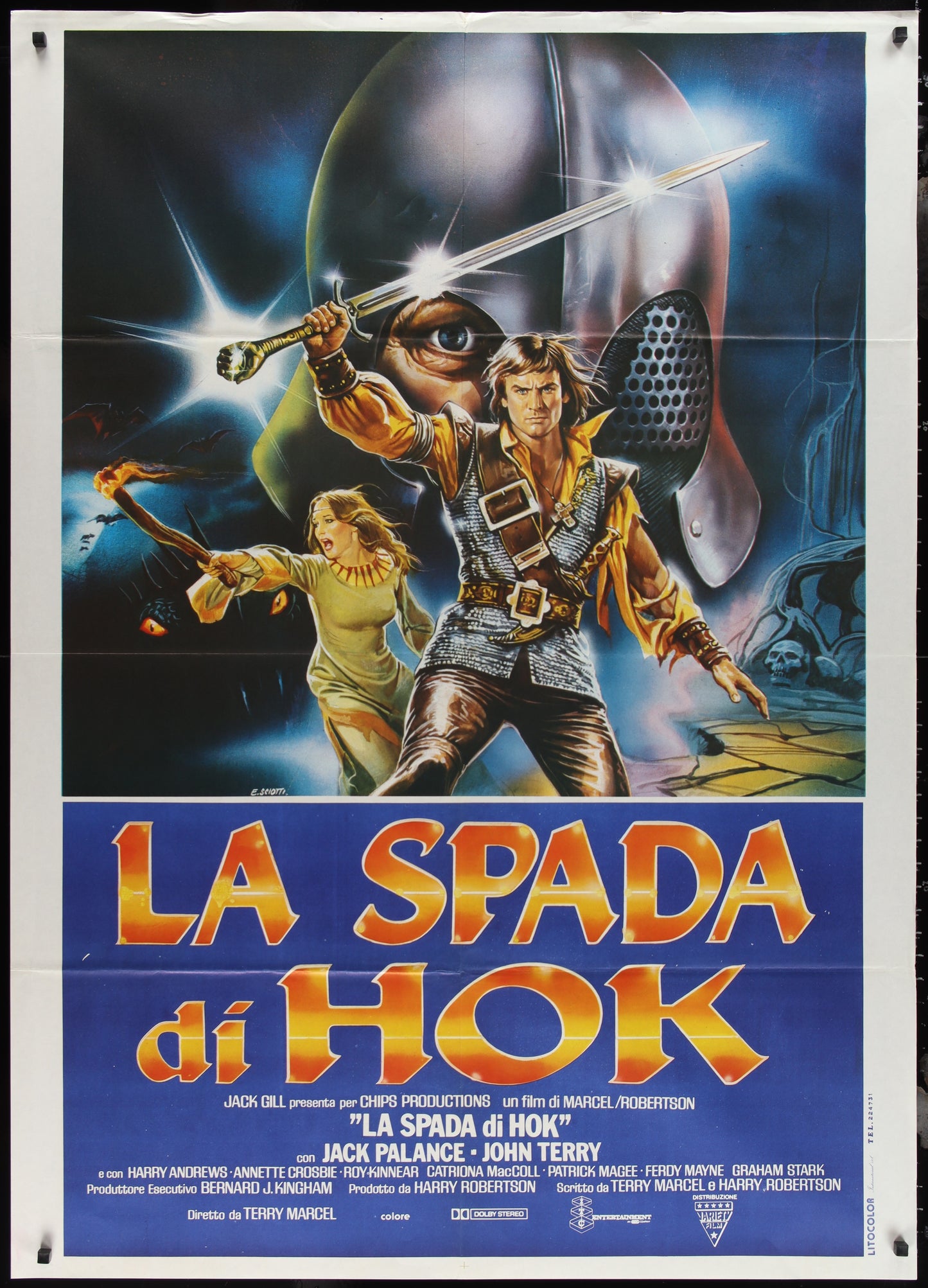 Hawk The Slayer (1983) Original Italian One Panel Movie Poster