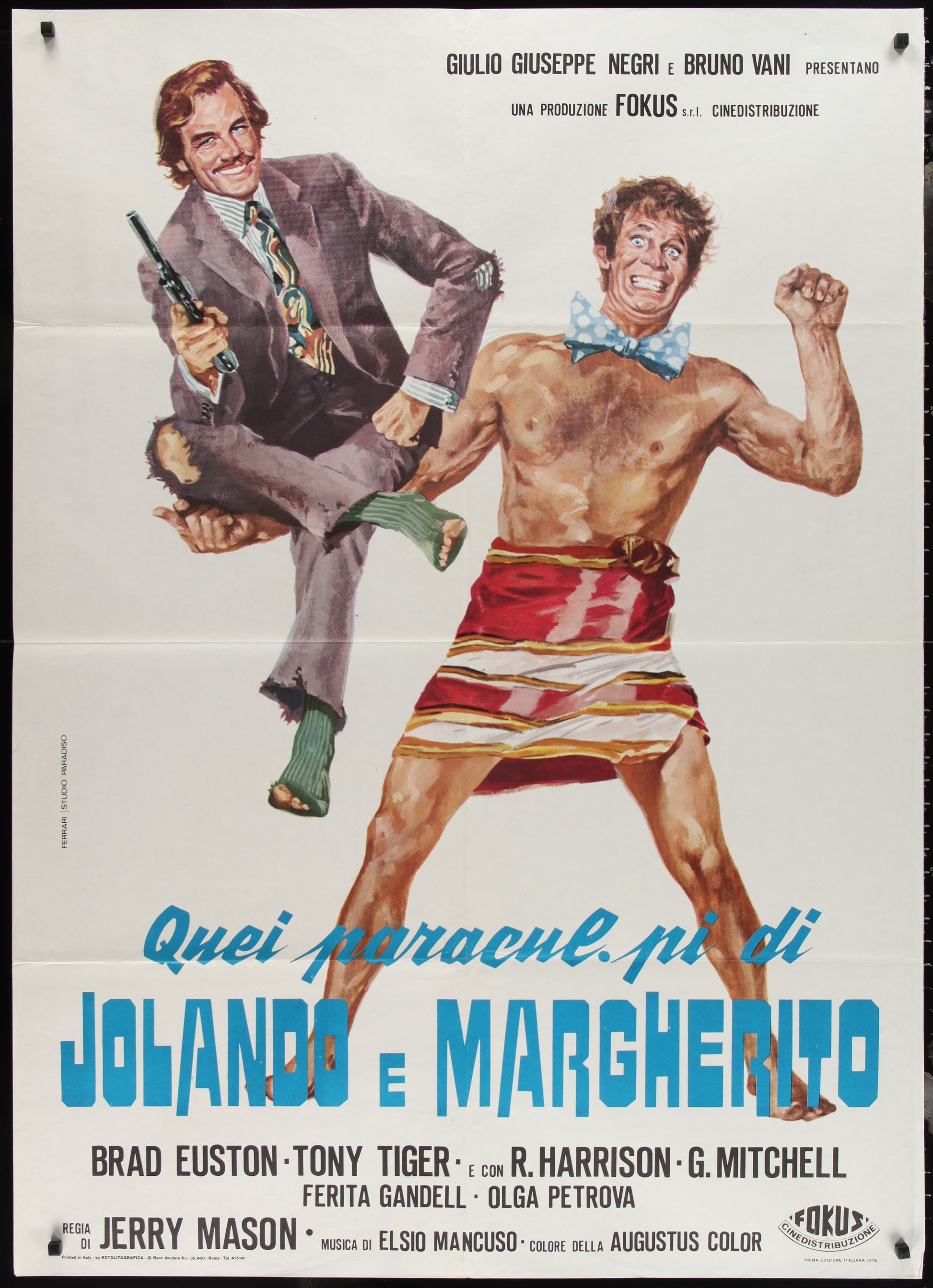 Quei Paracul... Pi Di Jolando E Margherito (1974) Original Italian One Panel Movie Poster