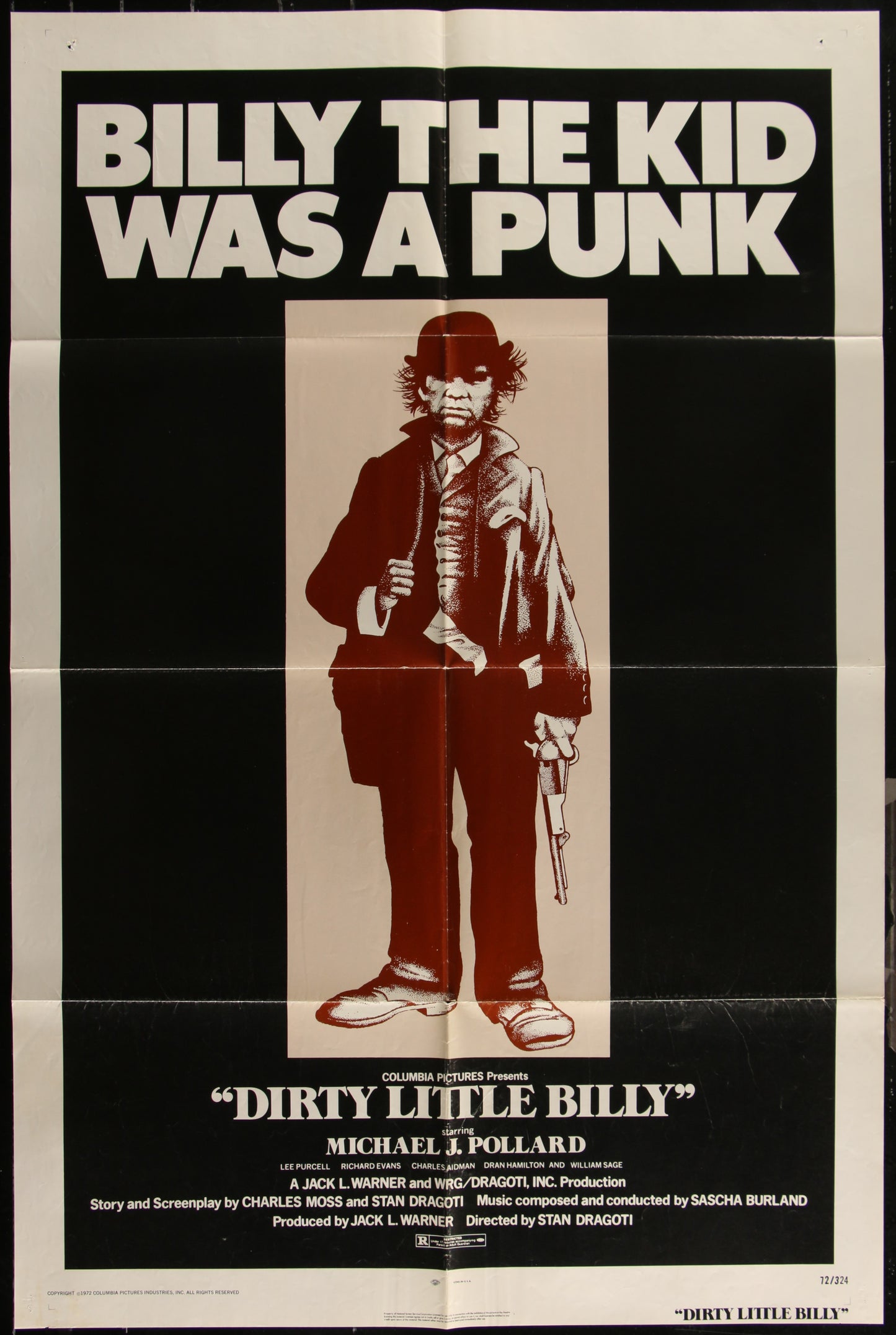 Dirty Little Billy (1972) Original US One Sheet Movie Poster