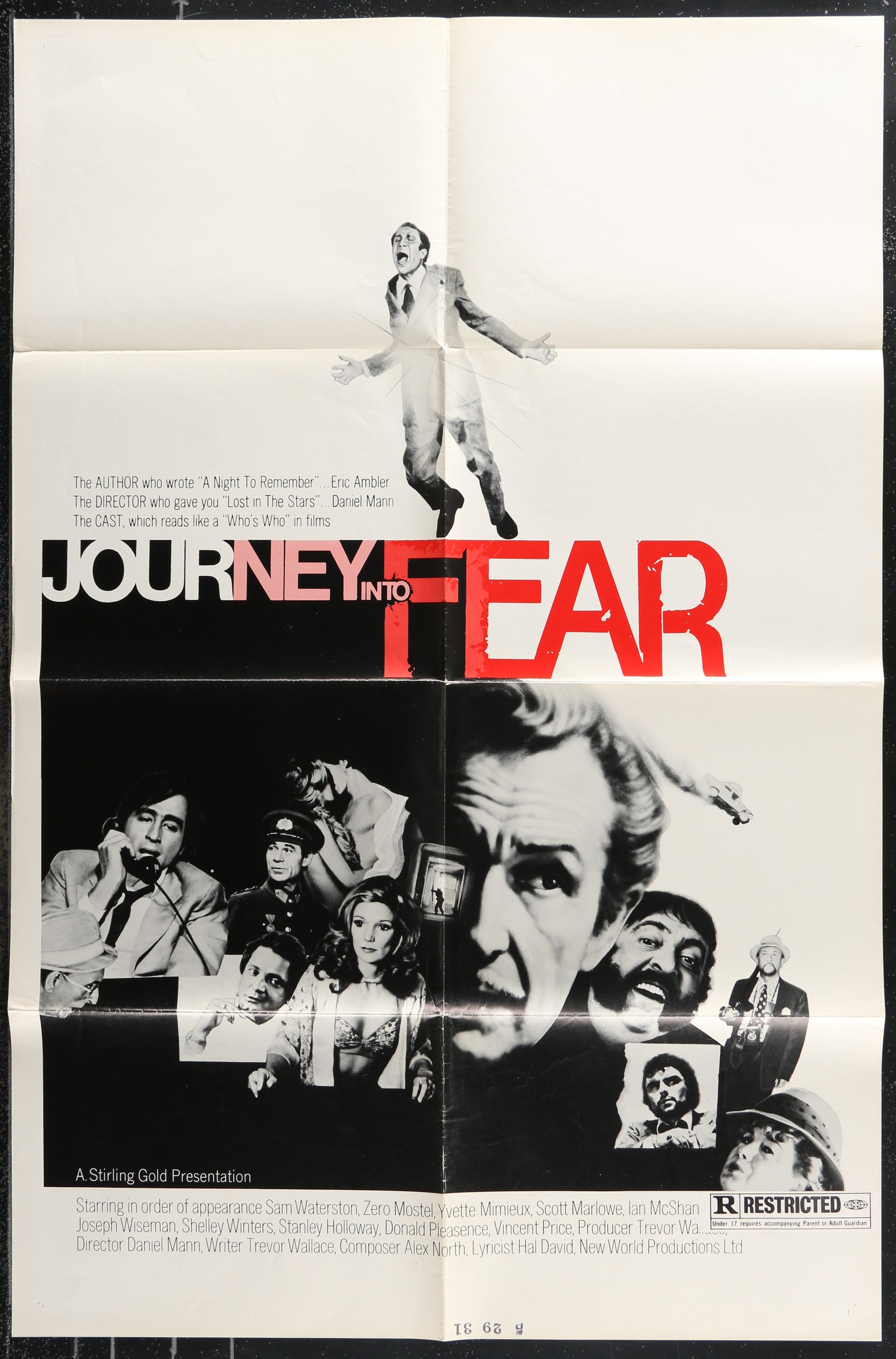 Journey Into Fear (1975) Original US One Sheet Movie Poster