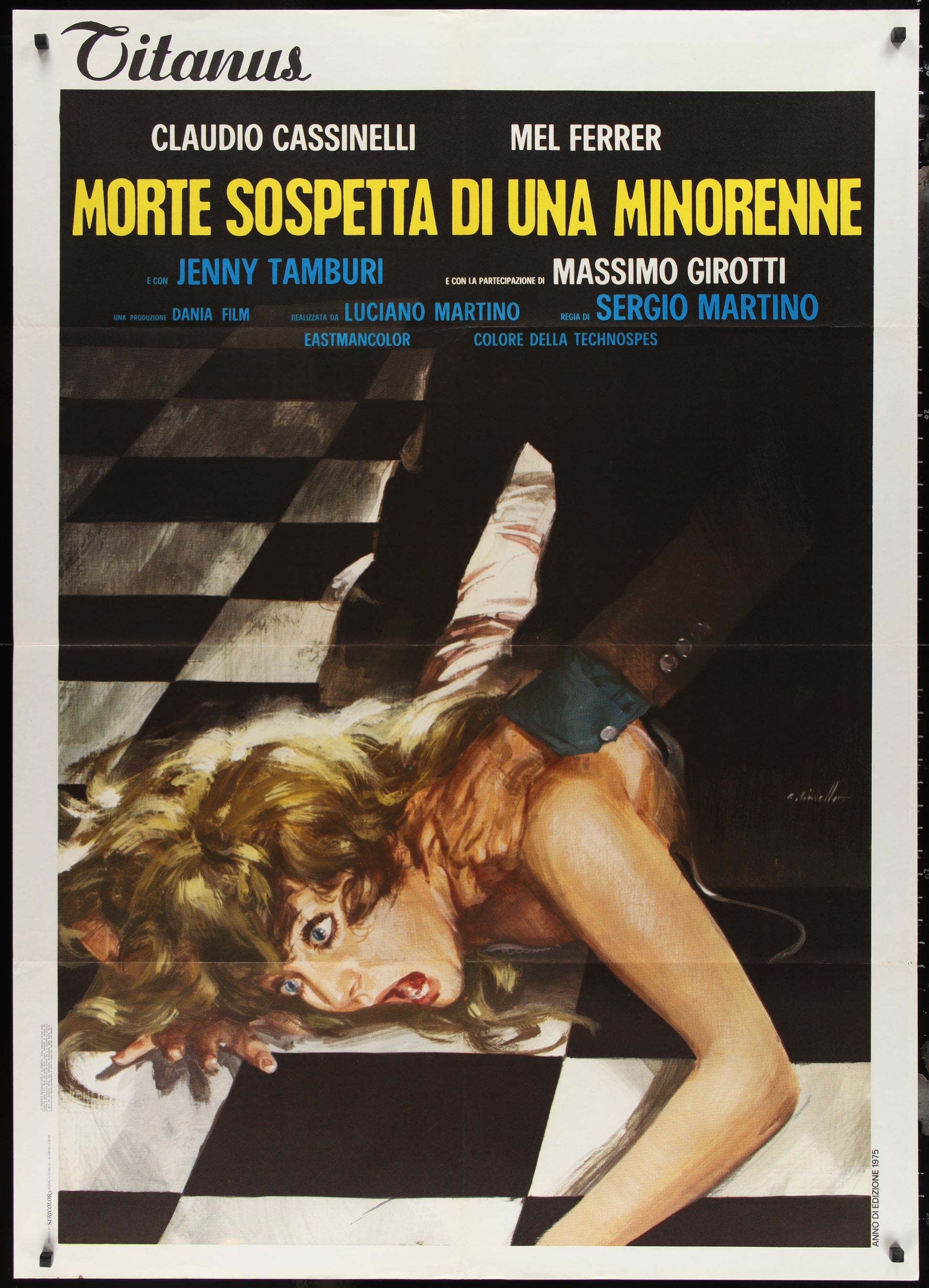 The Suspicious Death Of A Minor (1975) Original Italian One-Panel Movie Poster