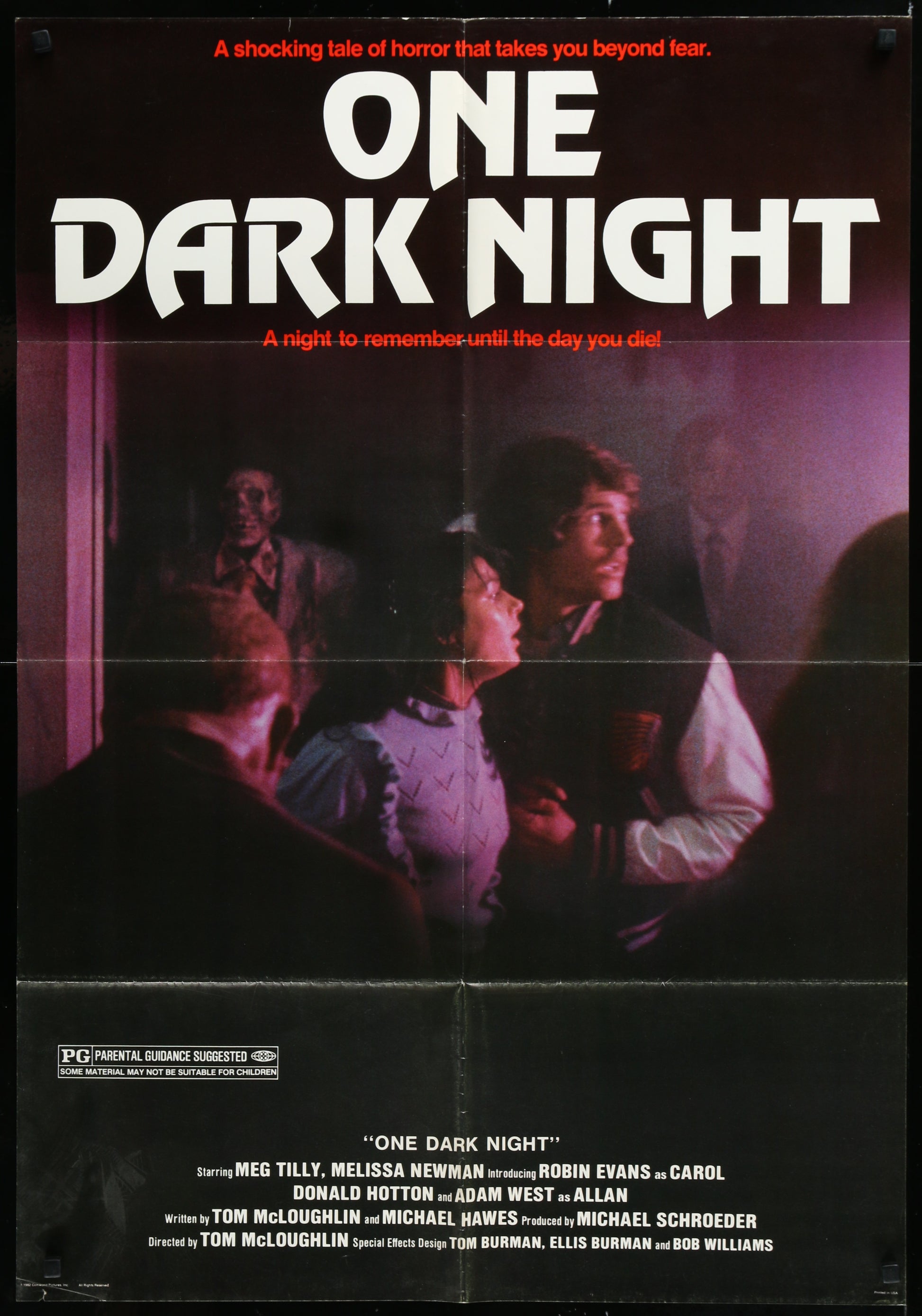 One Dark Night (1982) Original US One Sheet Movie Poster