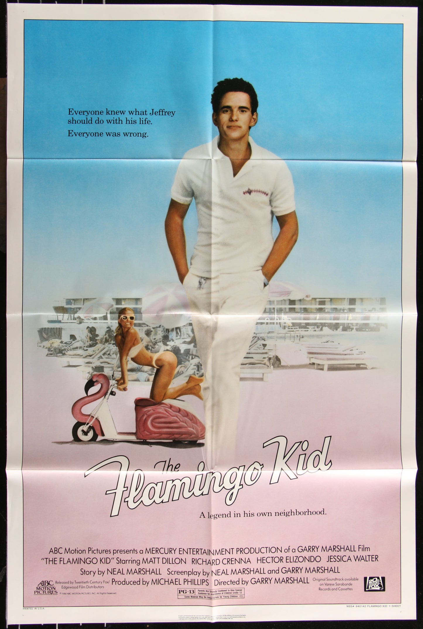 The Flamingo Kid (1984) Original US One Sheet Movie Poster