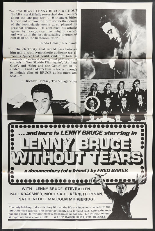 Lenny Bruce Without Tears (1975) Original US One Sheet Movie Poster
