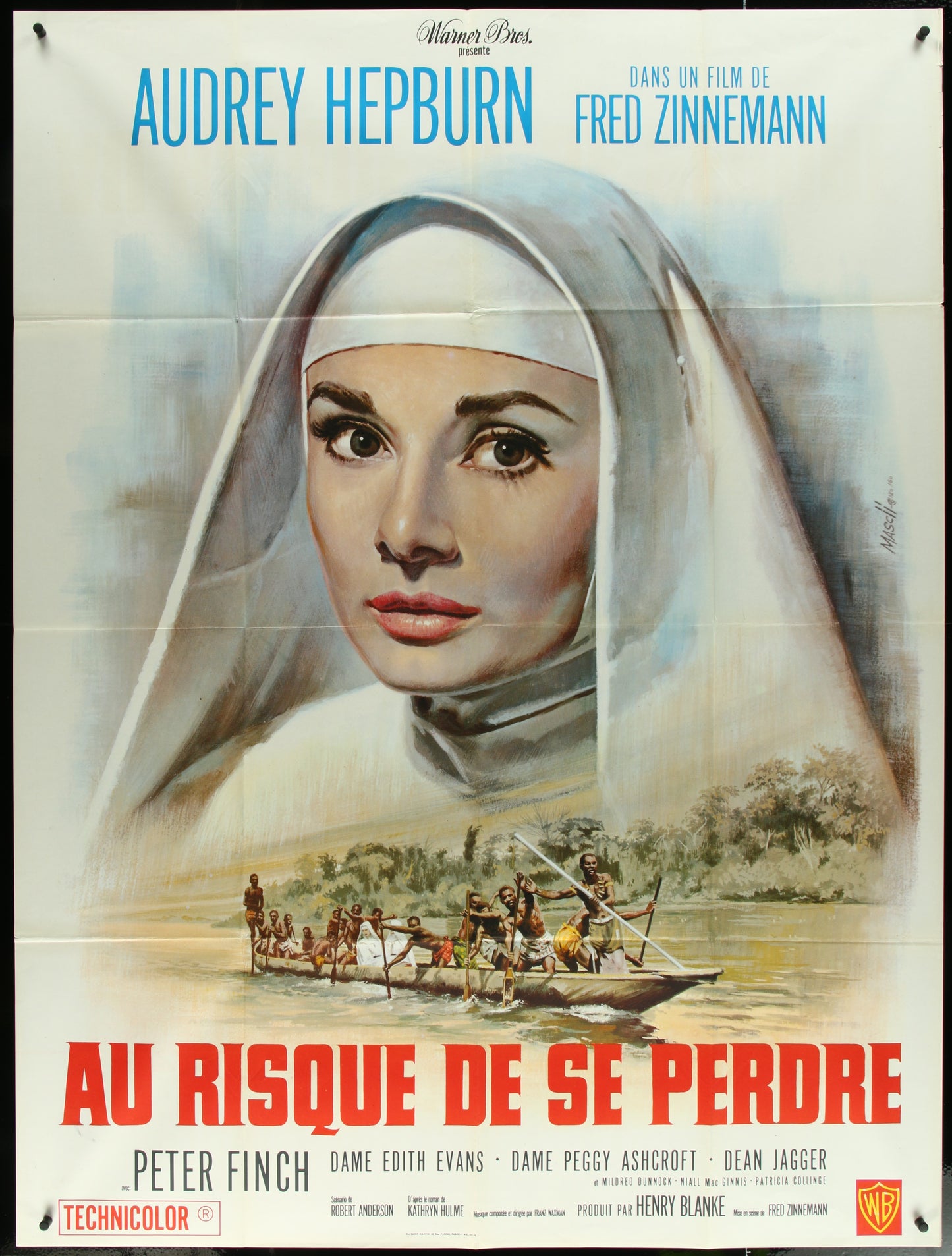 Au Risque De Se Perdre - The Nun's Story (1960s RR) Original US One Sheet Movie Poster