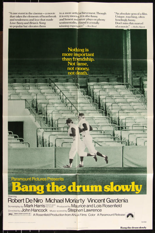 Bang The Drum Slowly (1973) Original US One Sheet Movie Poster