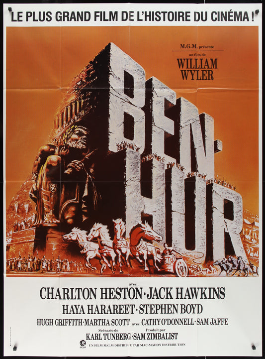 Ben Hur (1990s RR) Original French One Panel Movie Poster