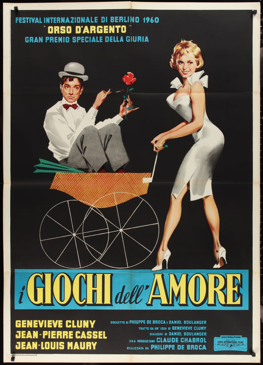 The Love Game (1961) Original Italian One Panel Movie Poster