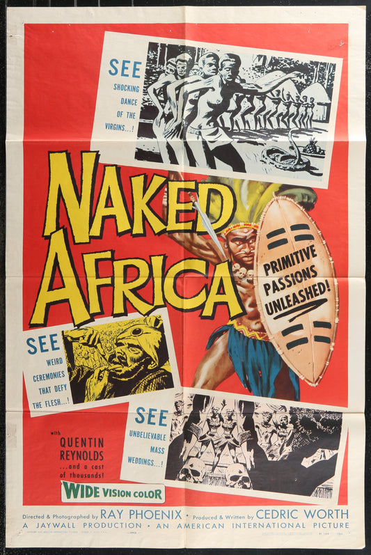 Naked Africa (1957) Original US One Sheet Movie Poster