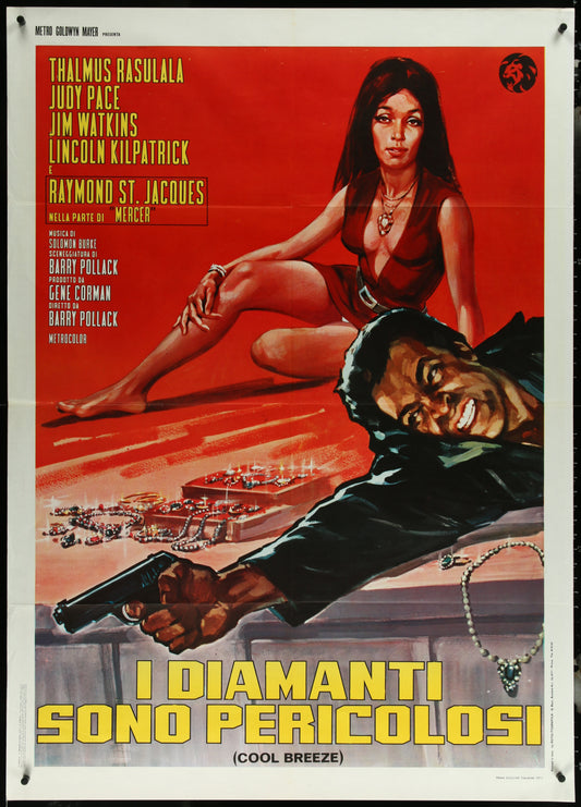 Cool Breeze (1972) Original Italian One-Panel Movie Poster