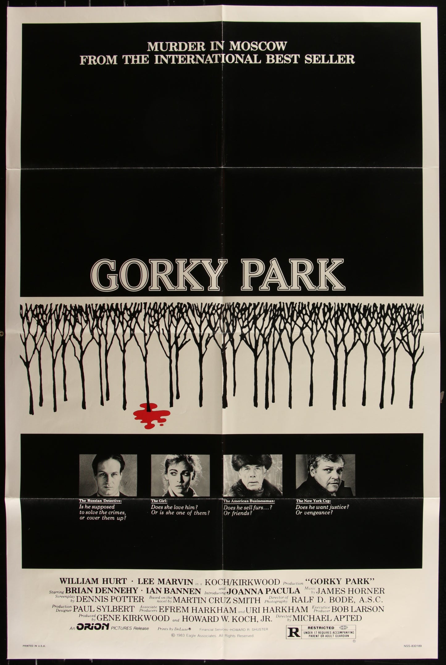 Gorky Park (1983) Original US One Sheet Movie Poster