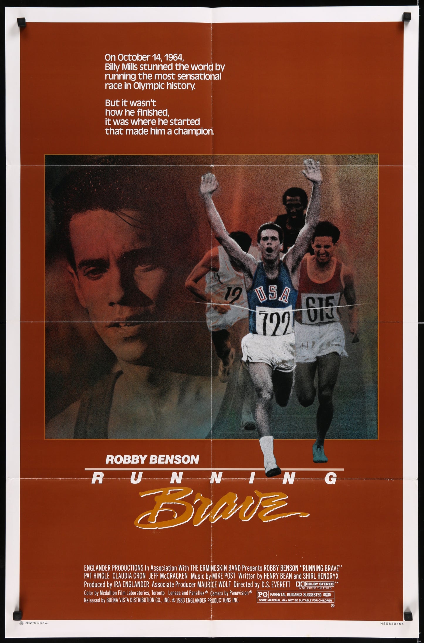 Running Brave (1983) Original US One Sheet Movie Poster