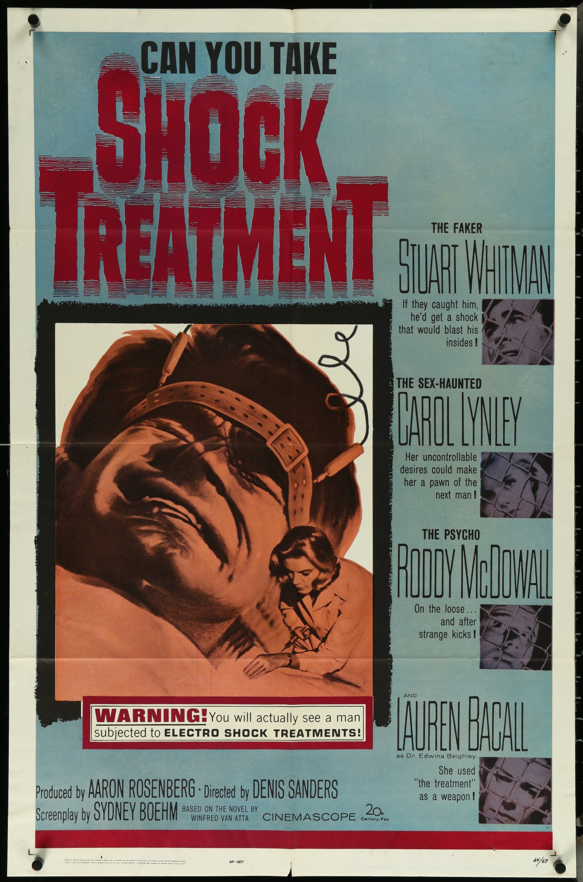 Shock Treatment (1964) Original US One Sheet Movie Poster