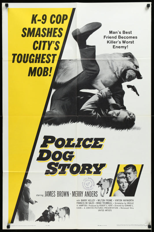 Police Dog Story (1961) Original US One Sheet Movie Poster