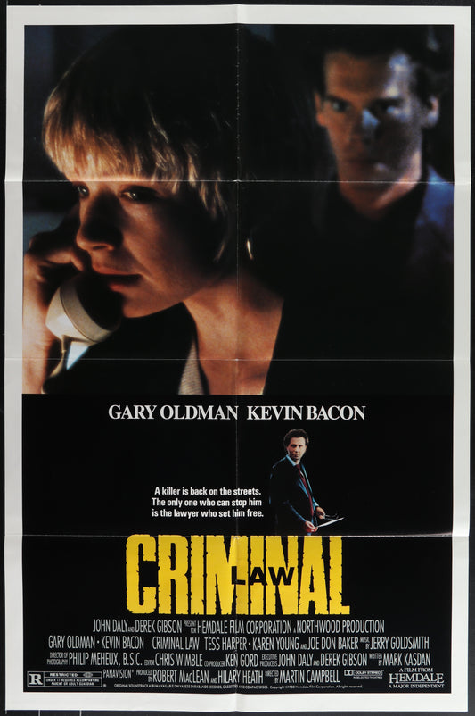 Criminal Law (1988) Original US One Sheet Movie Poster