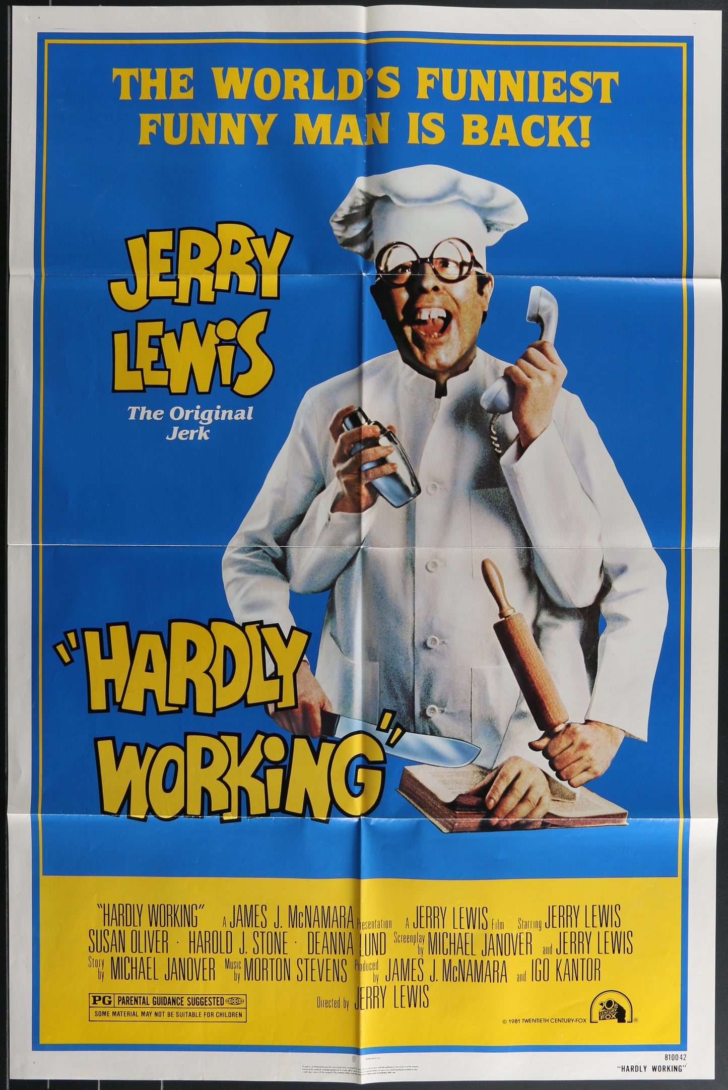 Hardly Working (1980) Original US One Sheet Movie Poster