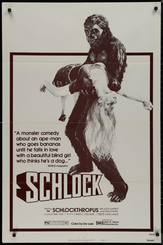 Schlock (1977 RR) Original US One Sheet Movie Poster