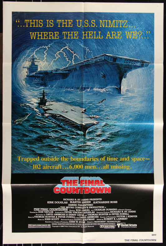 The Final Countdown (1980) Original US One Sheet Movie Poster