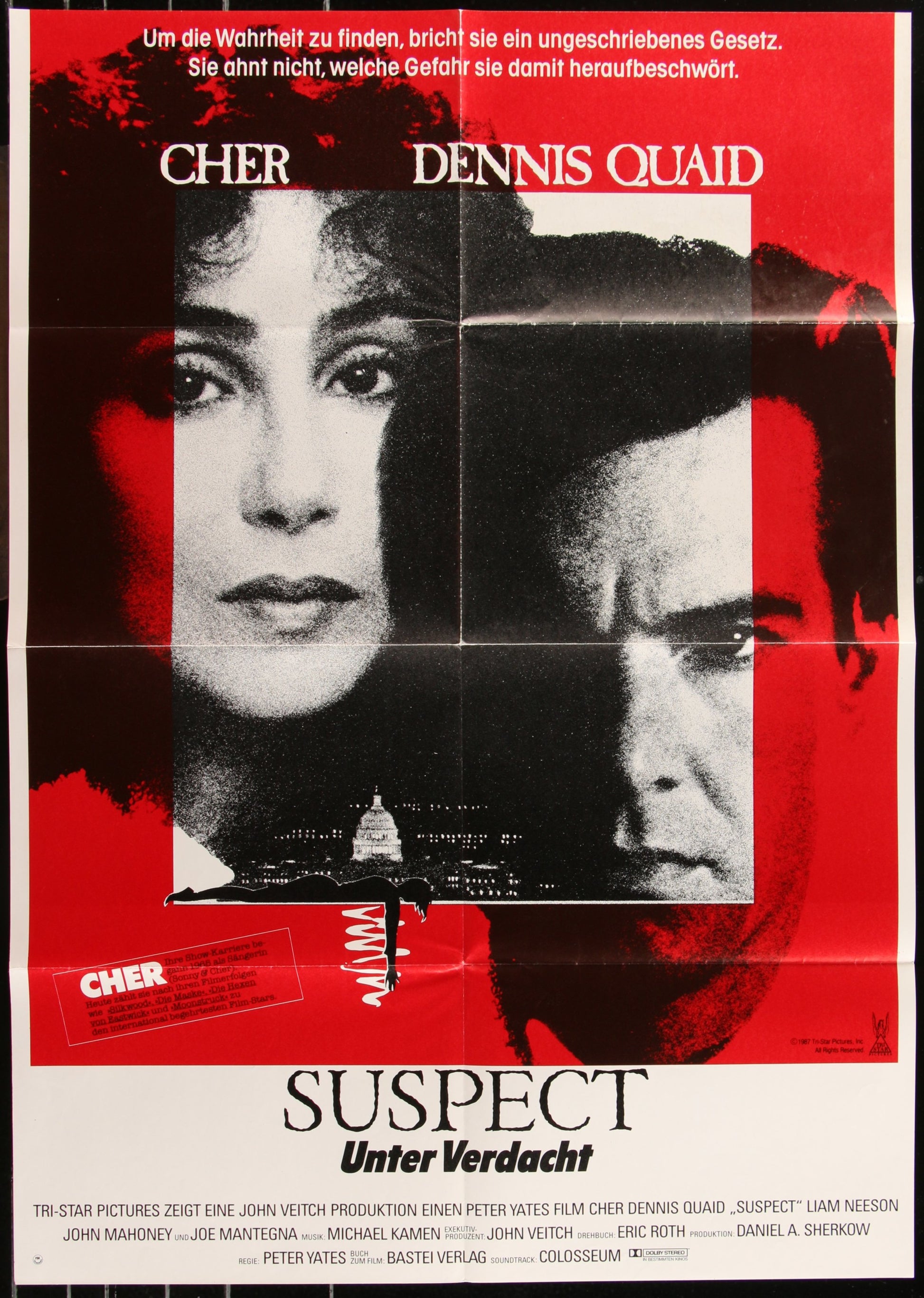 Suspect (1987) Original German A1 Movie Poster