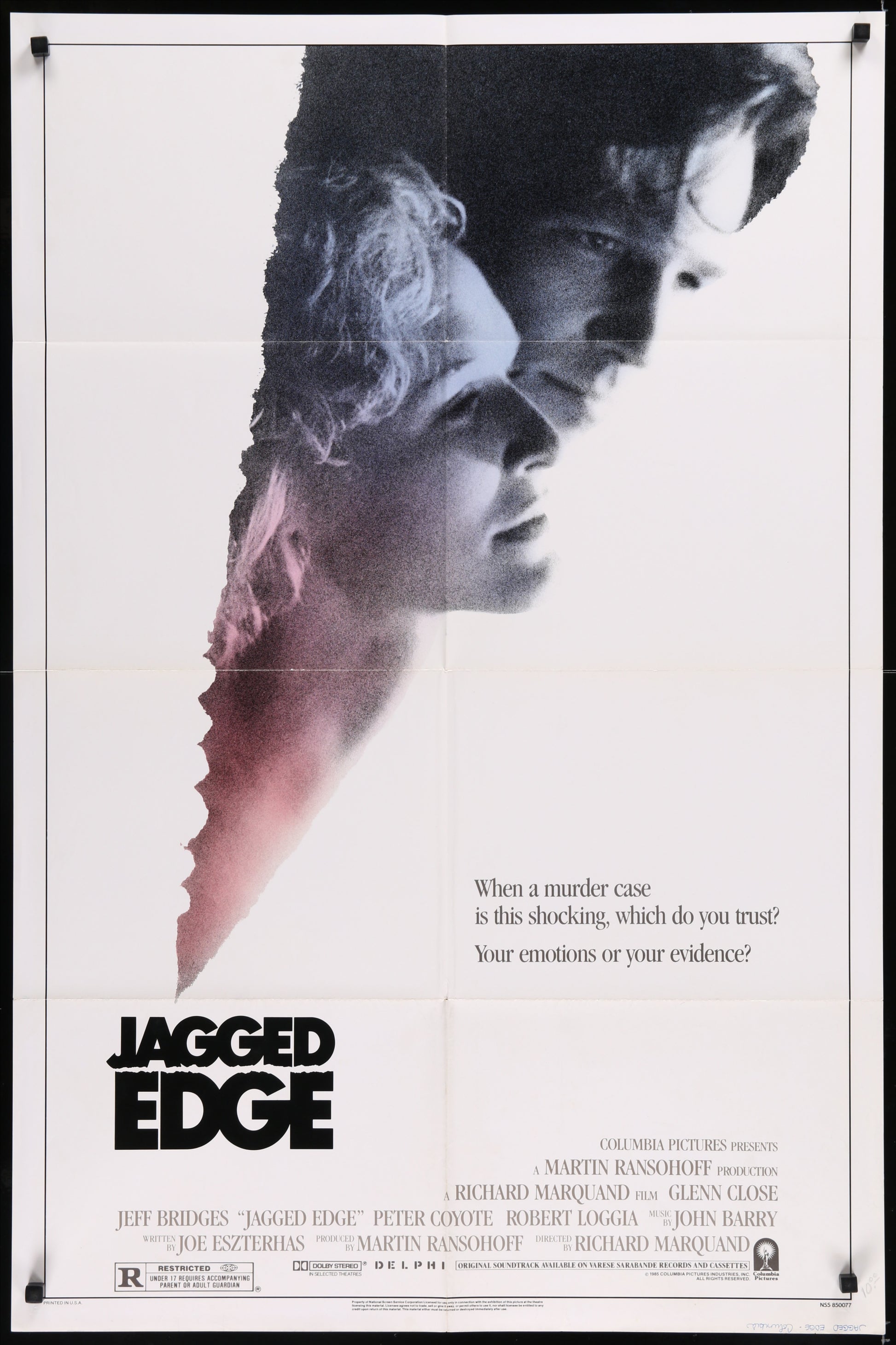 Jagged Edge (1985) Original US One Sheet Movie Poster