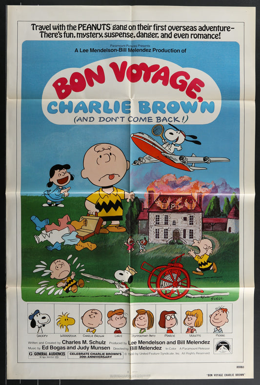 Bon Voyage Charlie Brown (1980) Original US One Sheet Movie Poster