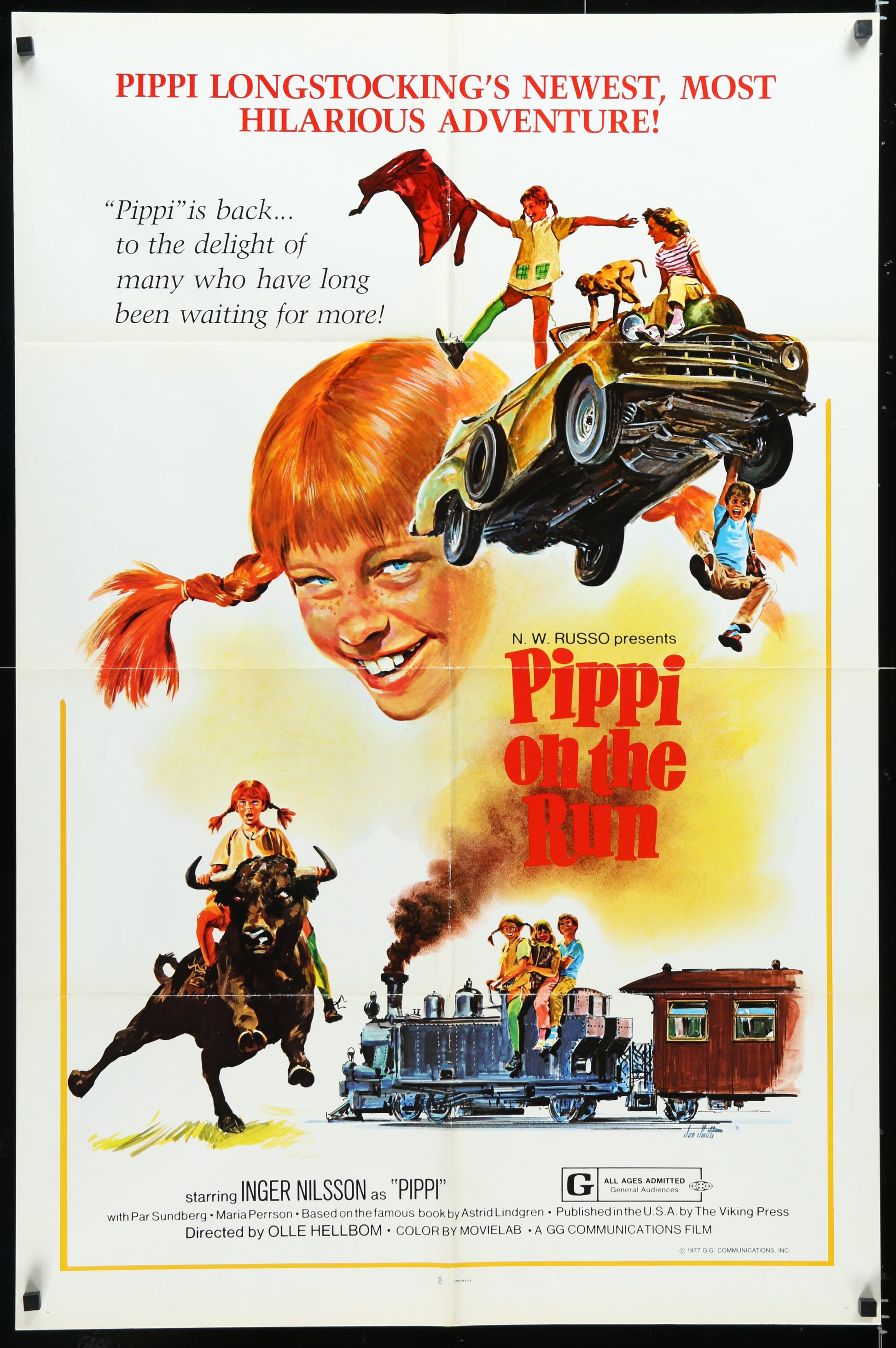 Pippi On The Run (1977) Original US One Sheet Movie Poster