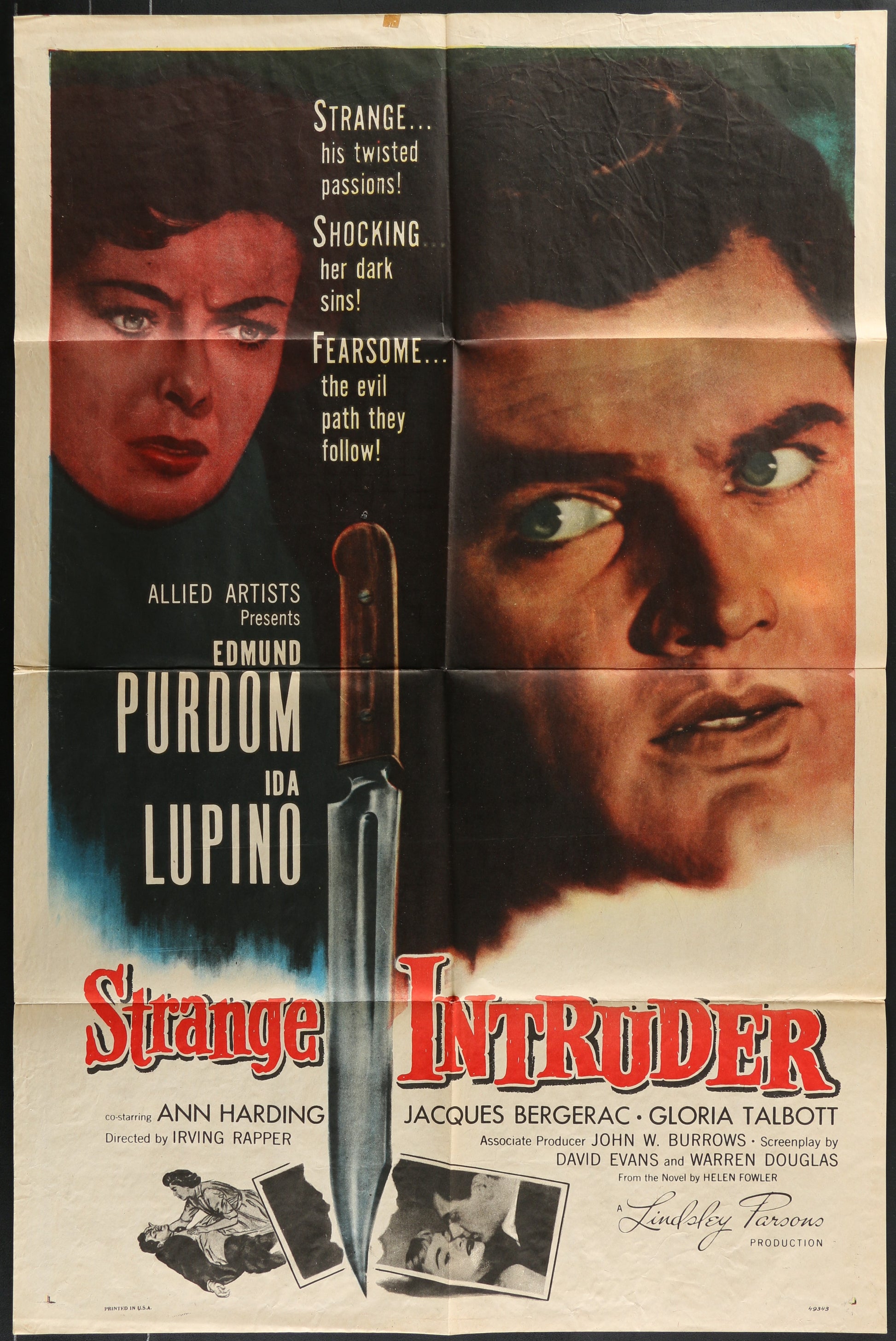 Strange Intruder (1956) Original US One Sheet Movie Poster