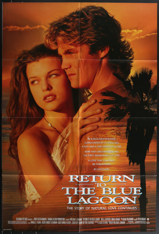 Return To The Blue Lagoon (1991) Original US One Sheet Movie Poster