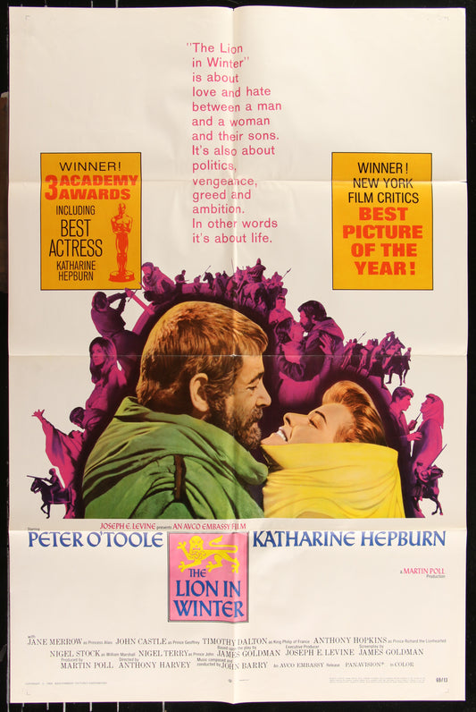 Lion In Winter (1968) Original US One Sheet Movie Poster