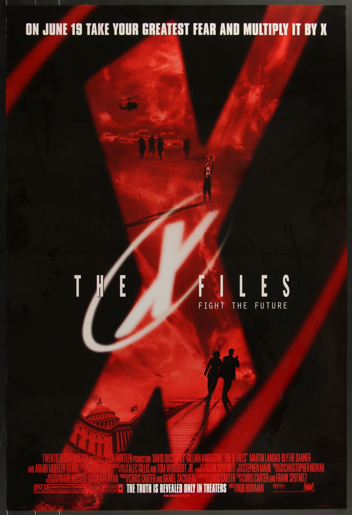 X-Files: Fight The Future (1998) Original US One Sheet Movie Poster