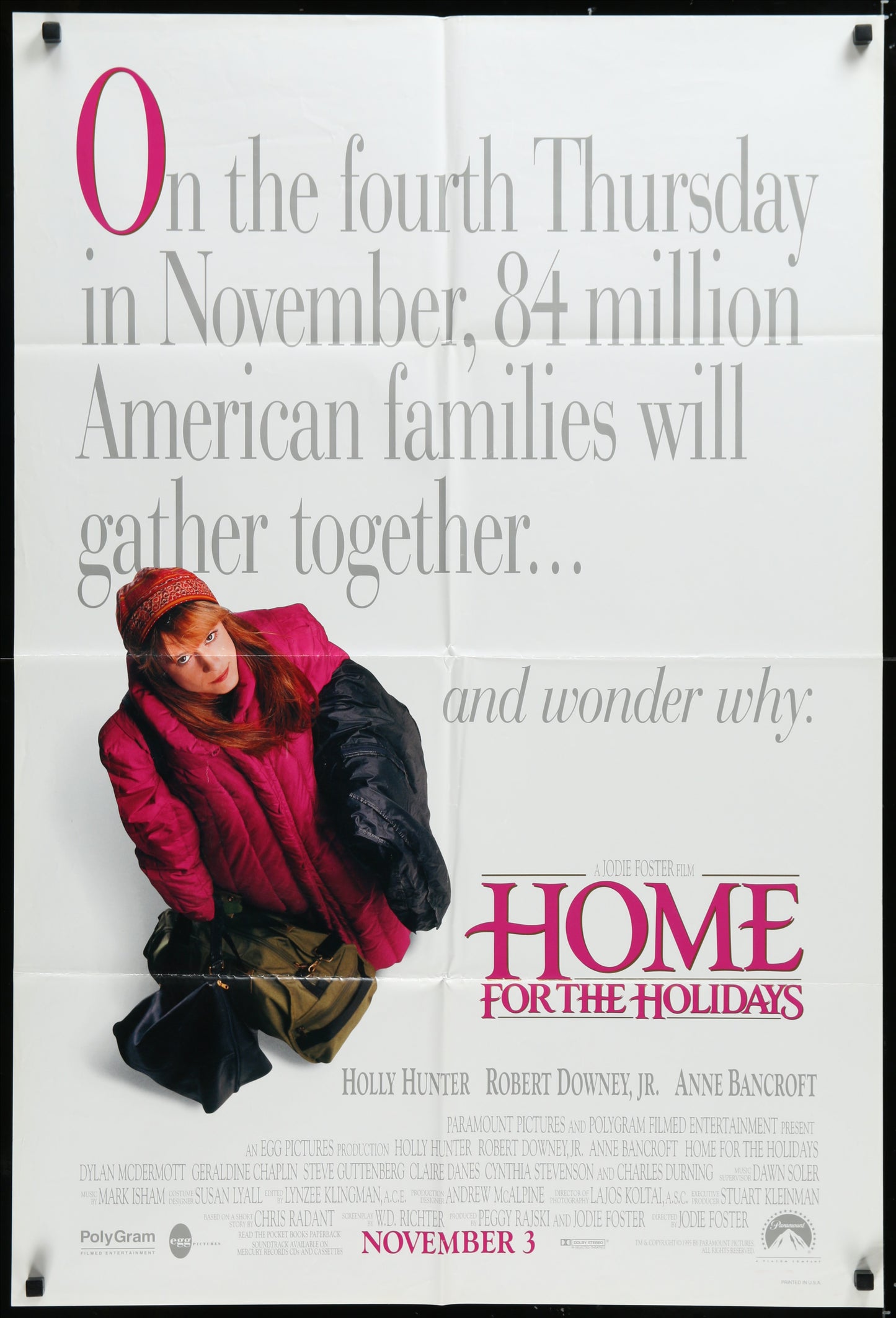 Home For The Holidays (1995) Original US One Sheet Movie Poster