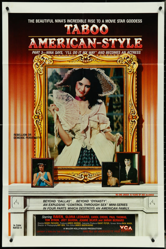 Taboo American Style Part 3 - Nina Says "I'll Do It My Way" And Becomes An Actress (1985) Original US One Sheet Movie Poster