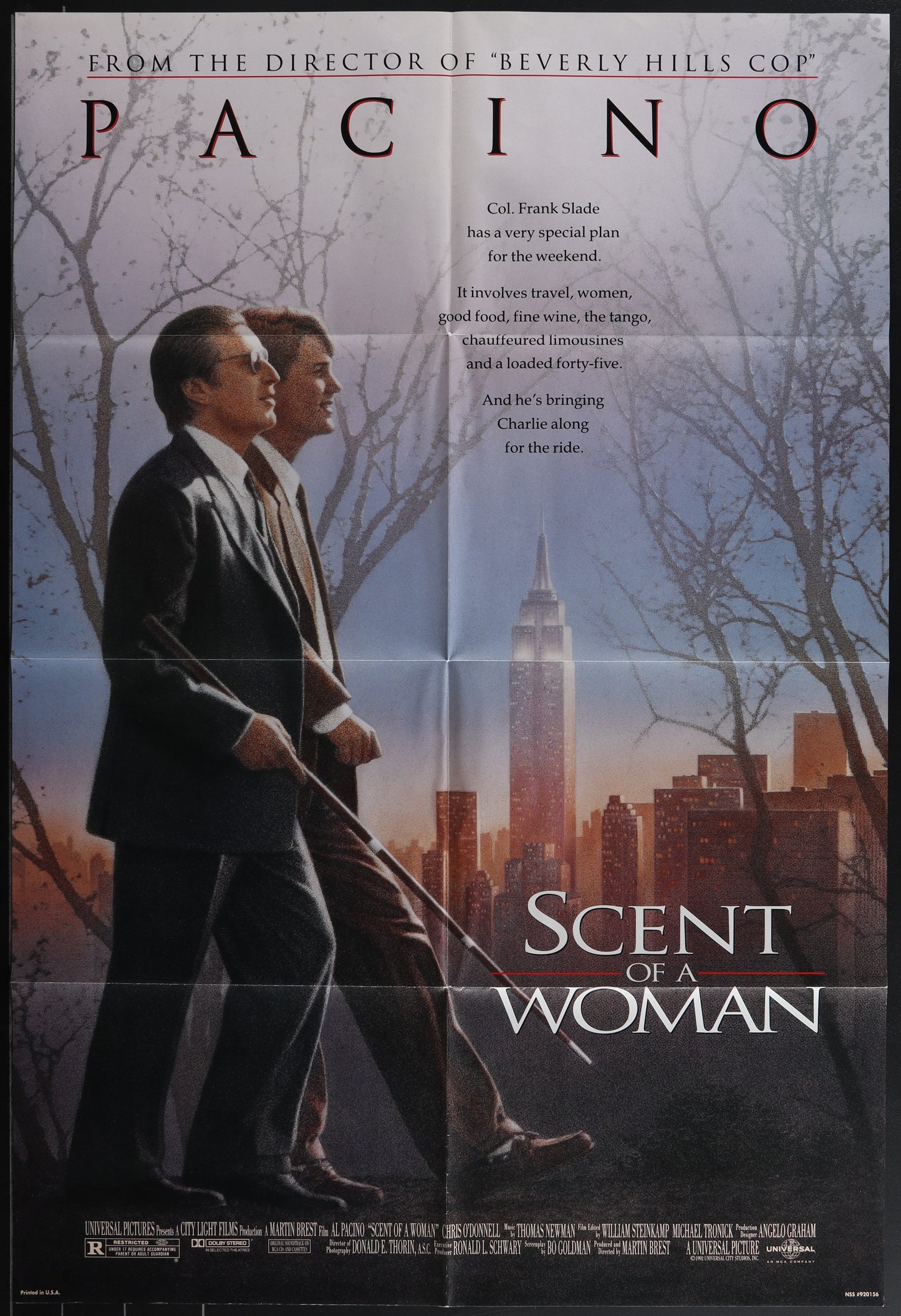 Scent Of A Woman (1992) Original US One Sheet Movie Poster