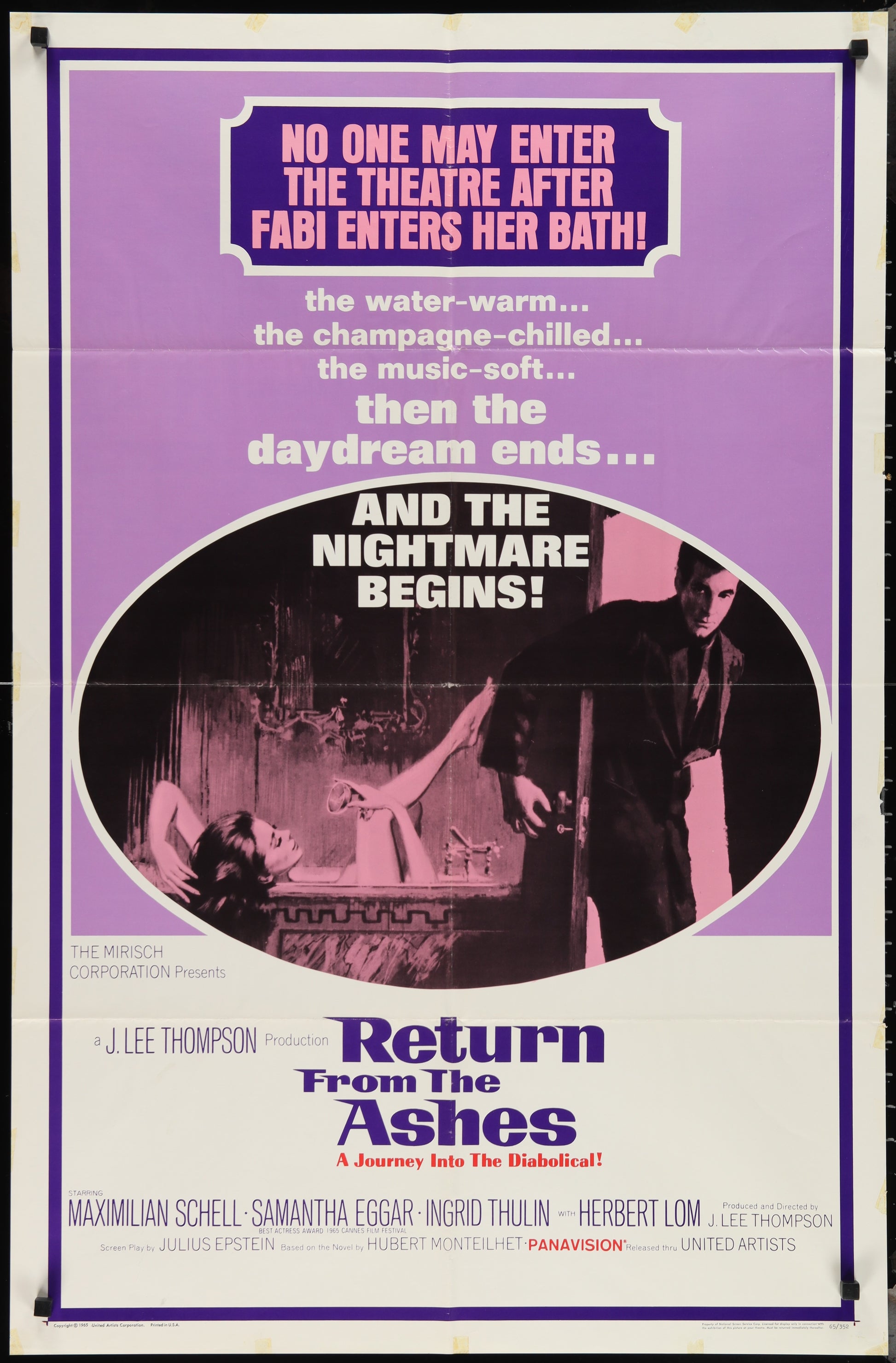 Return From The Ashes (1965) Original US One Sheet Movie Poster