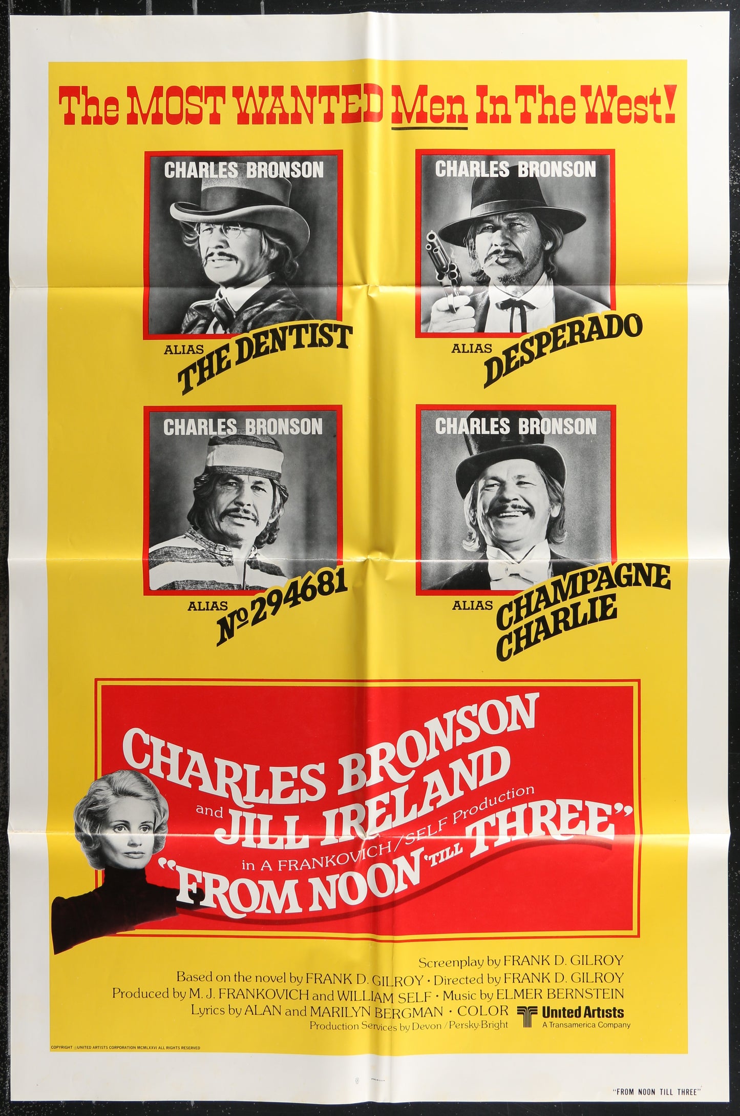 From Noon 'Till Three (1976) Original US One Sheet Movie Poster